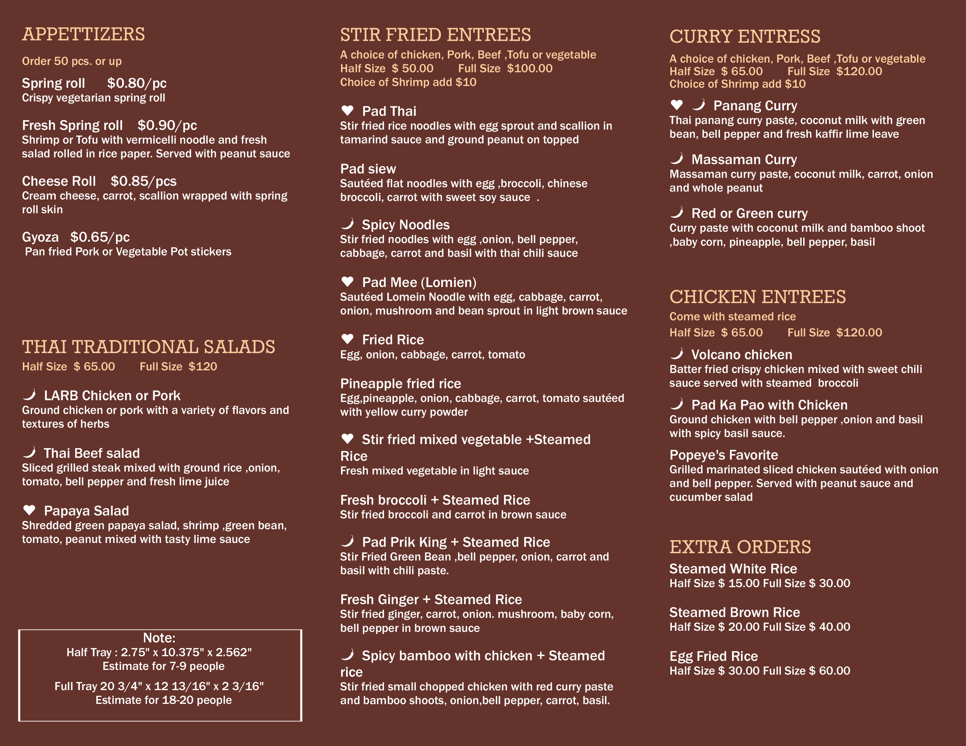 Catering Menu P2 - Thai Delight Broadway Location (Edmond)