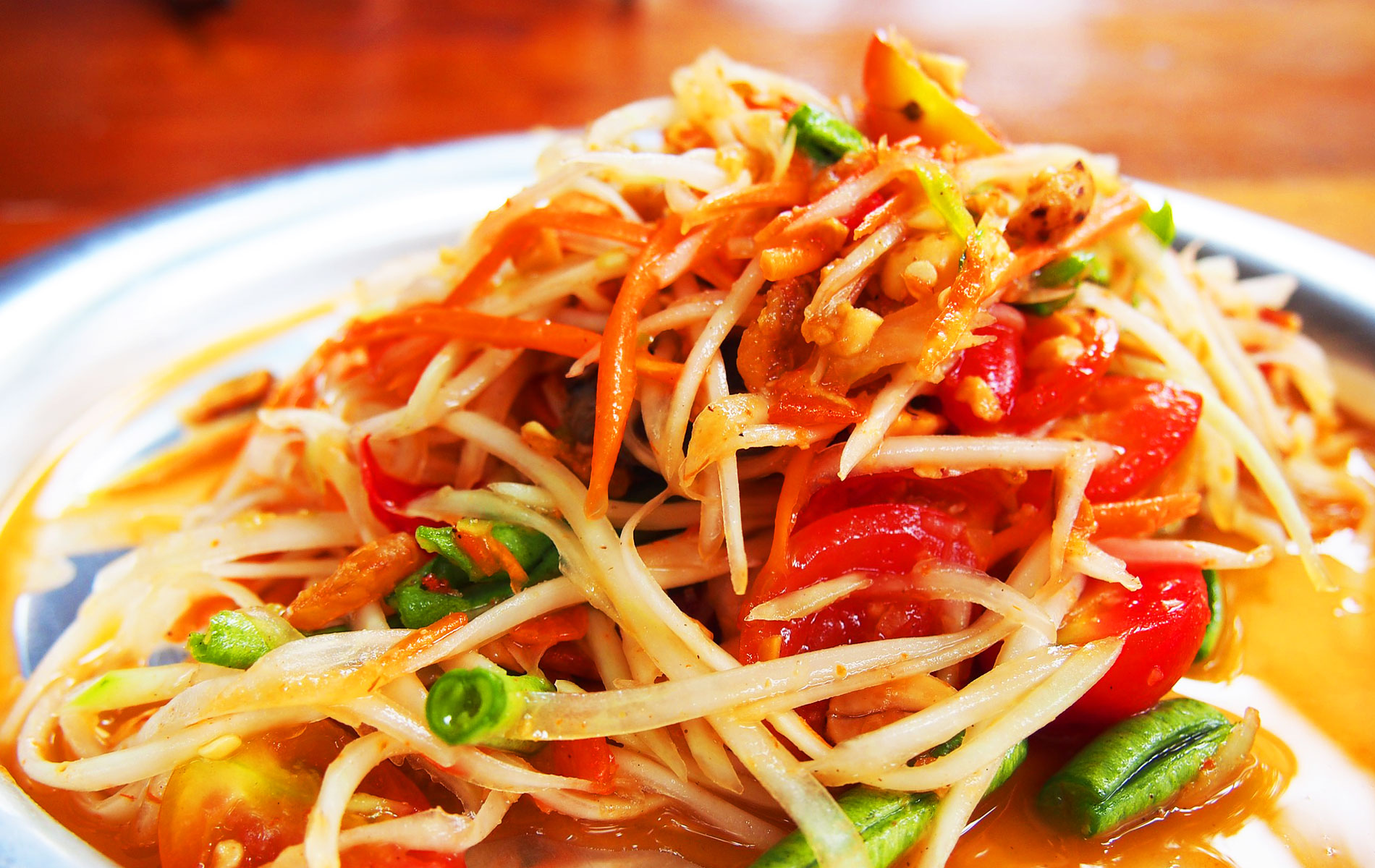 Som Tam Salad (Papaya Salad) - Thai Delight Norman Location